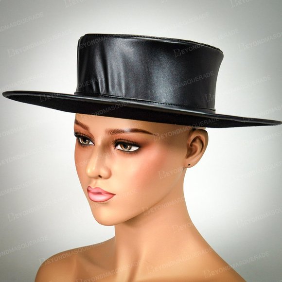 Steampunk Top Hat Captain Costume Hat Black - Picture 4 of 8